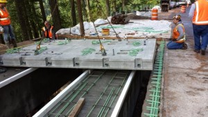 Salt Creek deck panel erection