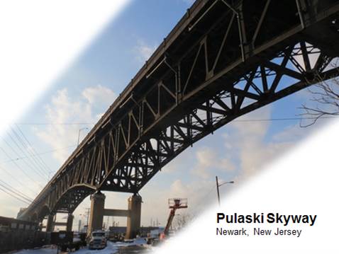 Pulaski Skyway Bridge with UHPC connections in deck
