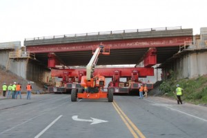 Moving old EB span out on SPMTs